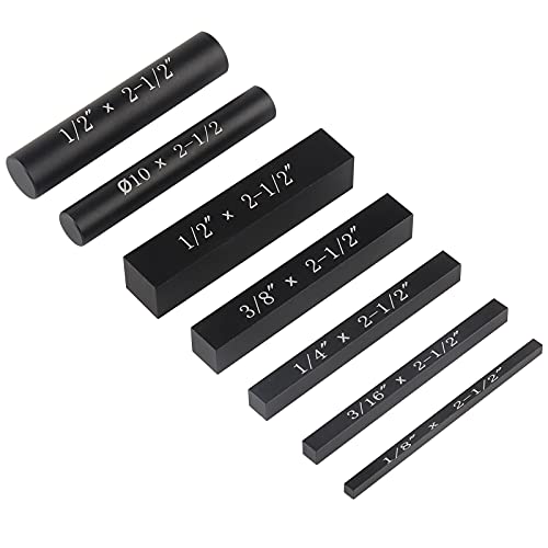 EANOSIC Setup Blocks Height Gauge Set, 7pcs Precision Aluminum Setup Bars for Router and Table Saw Accessories Woodworking Set Up, Bars Include Laser Engraved Size Markings - style: 7 Pcs-INCH