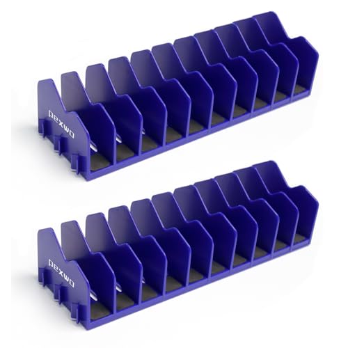 Plier Organizer & Rack (2-Pack, Blue) – 20-Slot Tool Storage for Toolbox Drawers – Non-Slip Rubber Base, Interlocking Modular Holders for Pliers, Cutters & Wrenches - size: 2 PC-Blue