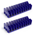 Plier Organizer & Rack (2-Pack, Blue) – 20-Slot Tool Storage for Toolbox Drawers – Non-Slip Rubber Base, Interlocking Modular Holders for Pliers, Cutters & Wrenches - size: 2 PC-Blue