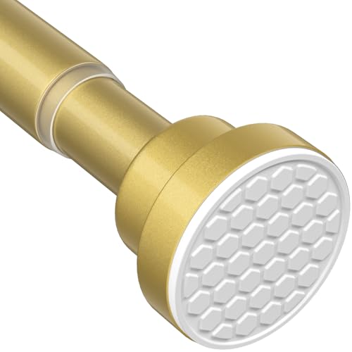 1Pack Gold Spring Tension Curtain Rod 45-78 Inches, 7/8" Diameter - color: Gold 1 Pack, size: 45-77"
