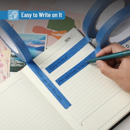 Mr. Pen- Dark Blue Masking Tape, 0.6 Inch Wide, 3 Rolls, 3 x 55 Yards - color: Dark Blue