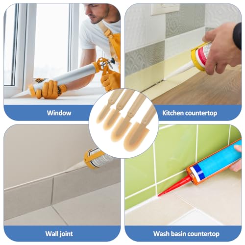 8Pcs Rubber Caulking Tool Set Reusable Caulk Tool Caulking Finishing Tool Grout Sealant Caulk Spatula Set Multifunctional Silicone Sealant Caulking Spatula Tool for Kitchen Bathroom Window /4 Size