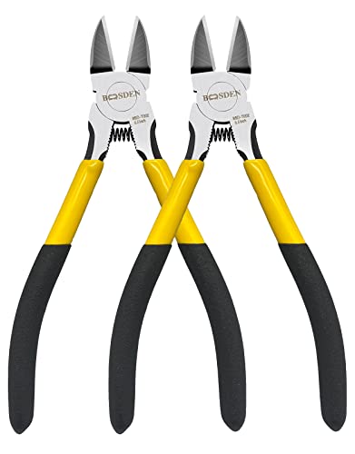 BOOSDEN Wire Cutter 6.5 inch Cutting Pliers Diagonal Cutter Snipper 2 Pack - size: 6.5"- 2 Pack