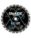 6-1/2-Inch 24-Tooth Circular Saw Blade with 5/8-Inch Arbor, Framing Wood Cutting, Carbide Tip, Thin Kerf, for Plywood, MDF, OSB, Laminated - size: 6-1/2", 5/8" Arbor, 24T