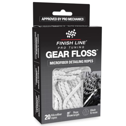 Finish Line Gear Floss Microfiber Cleaning Rope Bike Detailing Tool - size: 1 Count (Pack of 1), style: Gear Floss