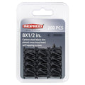 Black Wood Screws 1/2 Inch, 200Pcs Self Tapping Wood Screw #8 x 1/2", Zinc Plated Steel, Modified Truss Head, Phillips Drive, Carbon Steel, for Drywall/Metal/Plastic/Furniture, Black - size: #8 x 1/2"