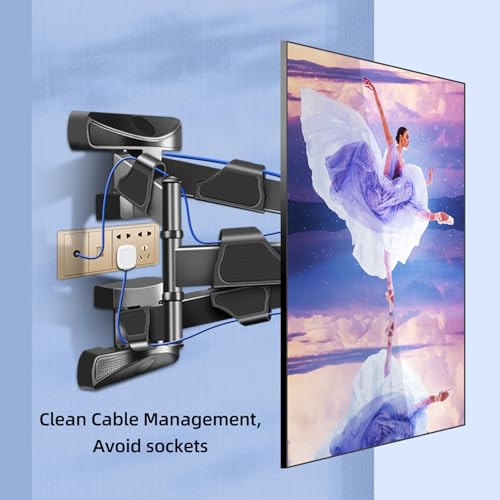 Portrait TV Mount for 32-65 inch, Vertical TV Mount ±90° Rotating - size: 32-65 Inch