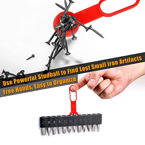 52300 Studball, 27 Pounds of Pull Power Magnetic Stud Finder, No Batteries Stud Finder Wall Scanner Detect Metal Through 5/8" Drywall, Wood or 3/4" Plywood Paneling, Ceramic Tiling etc.