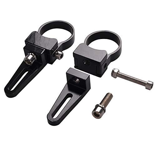 Universal-Fit 360° Adjustable 1.5" Tubular Clamp Light Mounts for Offroad LED Light Bar Easy Positioning on Trucks & SUV Tube Surface, High-Grade Light Weight Aluminum, Black Sleek Finish, 2 PCS Set - size: 1.5" (38mm)