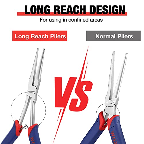 WORKPRO 7" Needle Nose Pliers, Smooth Jaws