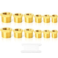 GASHER 12PCS Brass Hex Bushing Fitting Kit Hex Bushing 1/4" - 1/8", 3/8" - 1/8", 3/8" - 1/4", 1/2" - 1/4", 1/2" - 3/8", 3/4" - 1/2" - style: Hex Bushing Kit（12Pcs）