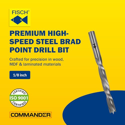 HSS Double Flute Brad Point Ground Wood Drill Bit for Woodworking, 13/32" | HSS Double Flute Brad Point Ground Wood Drill Bits Precision Drilling for Woodworking, Fast, Efficient, DIY & Professional - size: 13/32-Inch