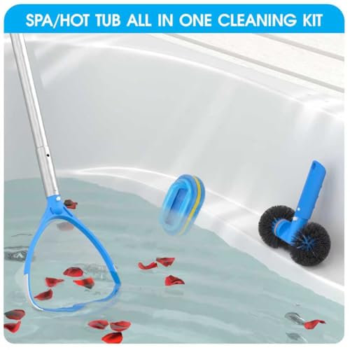 TidyMister 4-in-1 Spa Cleaning Kit with 2 ft Pole - size: 4pcs