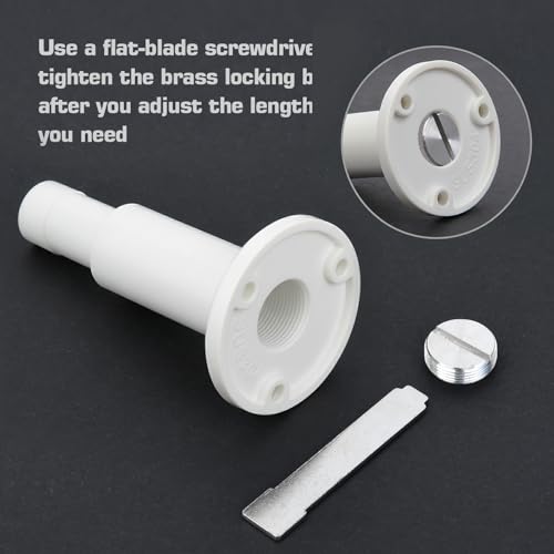 Adjustable Height 304SS Door Stopper, White,1Pack - color: White