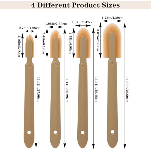 Kifmurase 17Pcs Rubber Caulking Spatulas Tools, Silicone Caulking Finishing Tool Kit, Multifunctional Caulk Remover, Smoothing Spreader Applicator for Floors, Tiles, Walls, Bathrooms (4 Sizes)