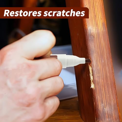 SYCOOVEN Furniture Wood Repair Marker, Scratch Fix Pen for Floors, Tables - Simple Paint Touch Up for Stains, Carpenters (Black)