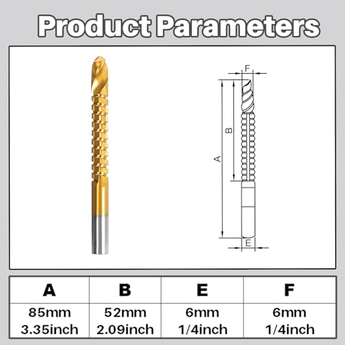 2PCS Tapered Reamer Set with T Handle, 3-13mm & 5-16mm - size: Hexagonal handle