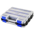 Small Parts Organizer Storage Case Tools Box 34-Compartments - color: Blue