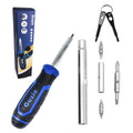 Guzie 12-in-1 Screwdriver/Nut Driver Set, 12 Bits/3 Nut Drivers