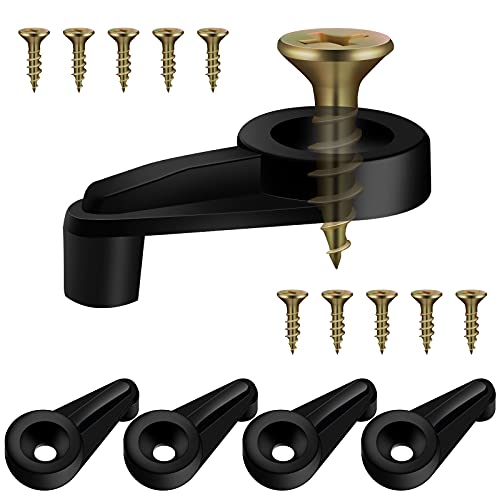 Blulu 50 Pack Glass Retainer Clips with Screws - color: Black with Gold