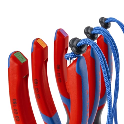 KNIPEX Tools - Long Nose Pliers With Cutter, Multi-Component (2612200), Multi-Colour, 8 inches
