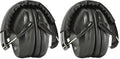 G & F PRODUCTS Earmuffs hearing protection with low profile passive folding design 26dB NRR and reduces up to 125dB, black (Pack of 2)