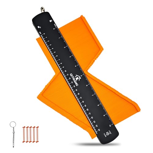 Contour Gauge with Lock, 10-Inch Precision Profile Tool for Woodworking & Tiling, Durable ABS Construction with Dual Inches/Centimeters Scale, Ideal Gift for Men, Dad, Carpenter, DIY Home Improvement - style: 10 inches