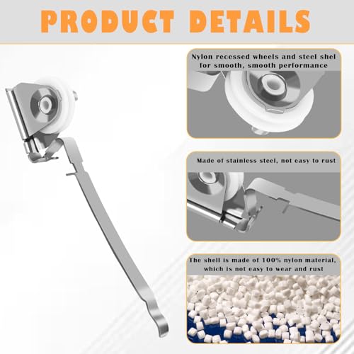 Gliding Screen Door Roller Assembly Fits for Andersen Upper #1997063 & Lower #1997310 (1991 to Present), 1-1/4" Nylon Concaved Wheels, Edge Adjustable (2 Pairs) (‎Upper Screen) - color: ‎Upper Screen