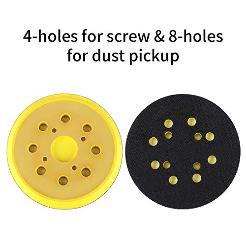 Taokyid 5" 8 Hole Hook & Loop Orbital Sander Replacement Pad 2 Pack - color: 2 Pack