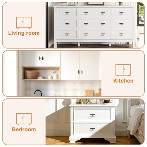Probrico 30 Pack Length 2inch Matte Black Kitchen Cabinet Knobs,Stainless Steel Dresser Drawer Knob,Euro Style Single Hole Pull Handles for Cupboard and Closet - size: Single Hole: 2 inch