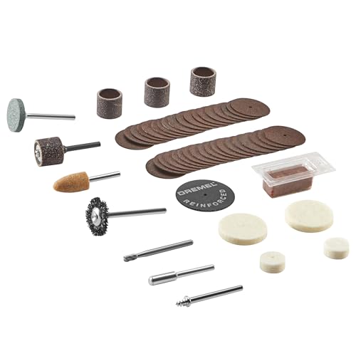 Dremel 730-01 All-Purpose Rotary Tool Accessories Kit - 52 Piece Assorted Set- Includes a Carving Bit, Sanding Drums, Grinding Stones, Cutting Discs, and a Storage Case (Pack of 2) - size: Pack of 2, style: Industrial