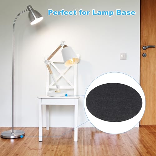 PATIKIL 3 Inch Diameter Lamp Base Felt, 10Pack 2mm Thickness Round Soft Adhesive Non-Slip Anti-Scratch Backed Felt for Lamp Furniture DIY Craft, Black - color: Black, size: 3 Inch