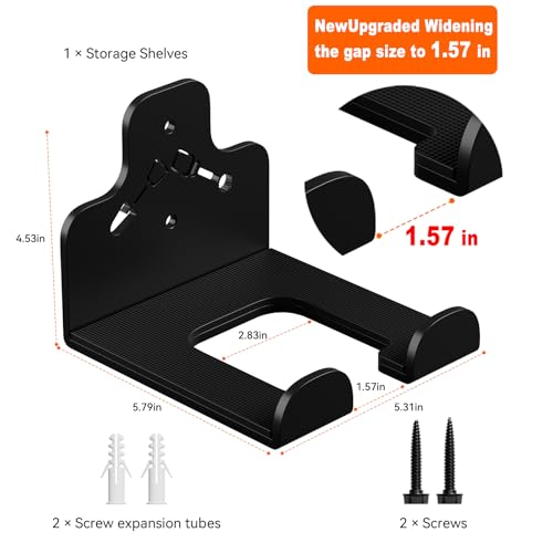 Garage Organizer Trimmer Rack Wall Mount, Weedeater Hanger, Black, 4 Pack - color: Black 4 Packs