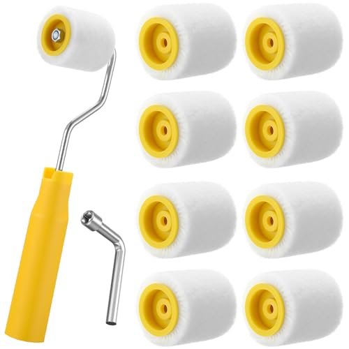 Honeydak 8 Pack Mini Paint Roller with Replacement Heads, 1.2 Inch - size: 1.2 Inch