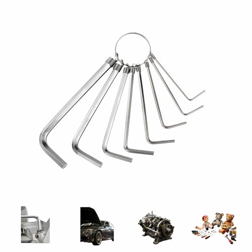 Btolin Professional 8-Piece Hex Key Set, L-Shaped Metric Allen Wrench Kit with Key Ring, 1.5-6mm Sizes, Anti-Rust,for Home DIY and Bicycle Repair