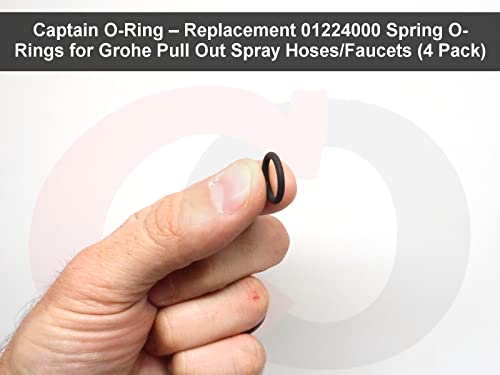 Captain O-Ring – Replacement 01224000 Spring O-Rings for Grohe Pull Out Spray Hoses/Faucets (4 Pack)