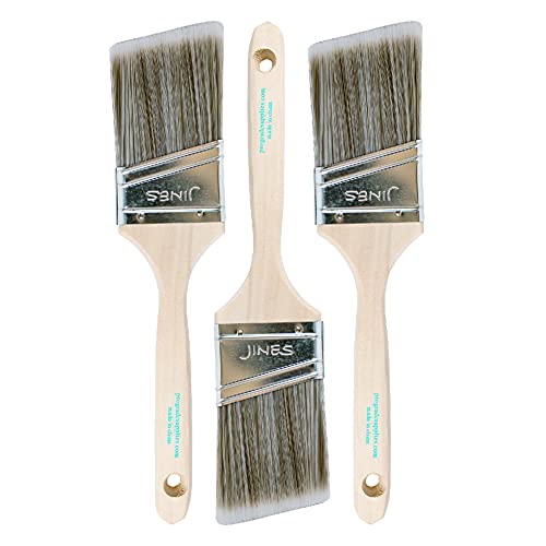 Vermeer Paint Brushes, 2.5 Inch Angled Paint Brush, Trim & Cut-in, 3 Pack