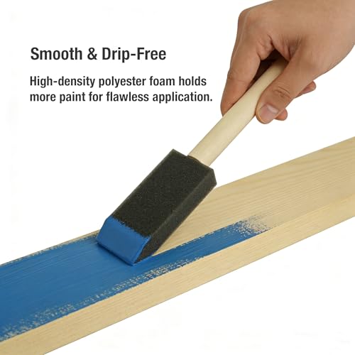 Poly Foam Brushes 1inch 30pcs, High Density Foam Paint Brush for Painting, Staining, Paint Sponges - size: 1inch 30pcs