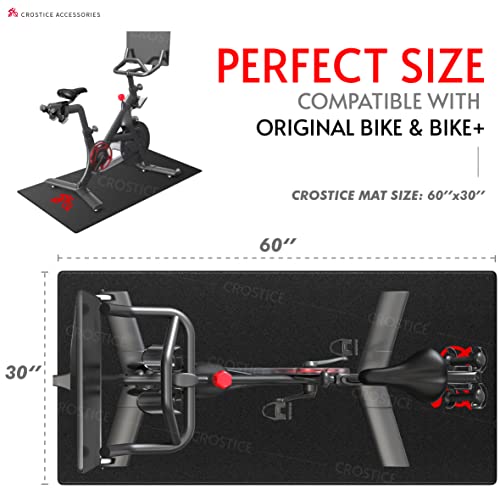 Bike Mat Compatible with Peloton Bike, 6mm Floor Protector - size: 30x60", style: Logo Style