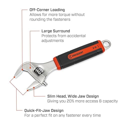 Crescent 6" Adjustable Wrench with Quick-Fit-Jaw | AC36CVS - style: 6"