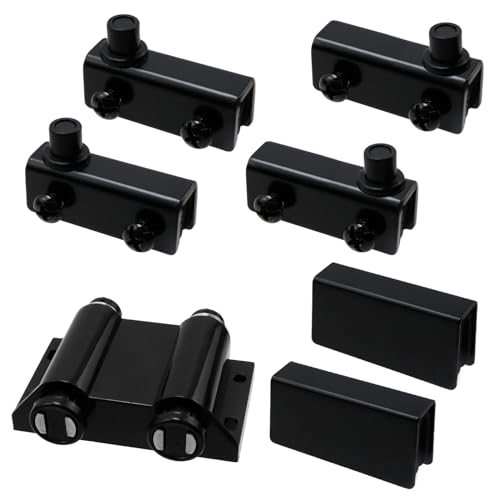 Antrader Pivot Hinge+Double Head Magnetic Catch+Clamp for 5-6mm Glass Door