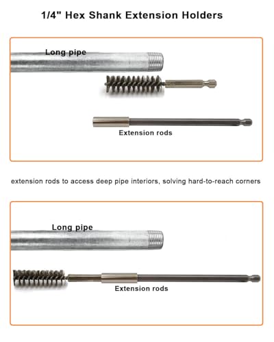 Wire Brush for Drill - Long Drill Wire Brush Attachment for Rust Removal