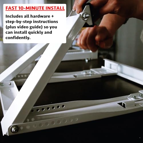 No-Drill Window AC Support Bracket - Holds Up to 200 lbs - Heavy Duty Air Conditioner Support - Easy Install for Apartment Windows - Alpine Hardware - size: DRILL-LESS