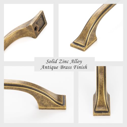 3-3/4 Inch Antique Brass Cabinet Pulls Arch Handles 10 Pack P2409 - color: Antique Brass, size: 3-3/4" Hole Centers-10 Pcs