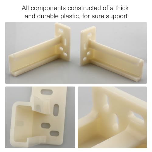 Drawer Track Back Plate Compatible with Prime-Line R 7265 | 3/8 in. x 1 in. ABS Hard Materials, Off-White (1 Pair)