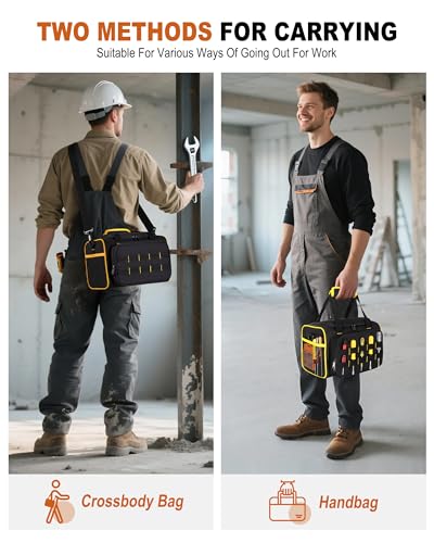 Marscamd 12-inch Tool Bag with Multiple Pockets, Heavy Duty Tool Tote