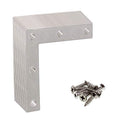 Stainless Steel L Shape Flat Corner Brace Bracket for Wood, Metal Fixing Joining Support Brace for Shelves, Furniture and Cabinet 10Pack(60x60mm) - size: 60 x 60 mm