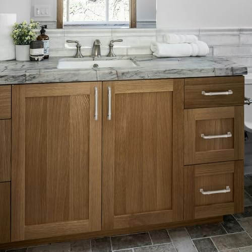 5 Inch Brushed Nickel Cabinet Pulls Kitchen Handles 10 Pack 3175 - color: Brushed Nickel, size: 5 In Hole Distance