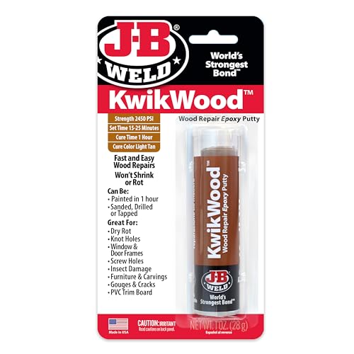 J-B Weld Tan KwikWood Wood Repair Epoxy Putty, 1 oz. Stick - size: 3.5 inch