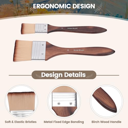 26pcs Paint Brush Set, with Palette Scraper and Canvas Roll